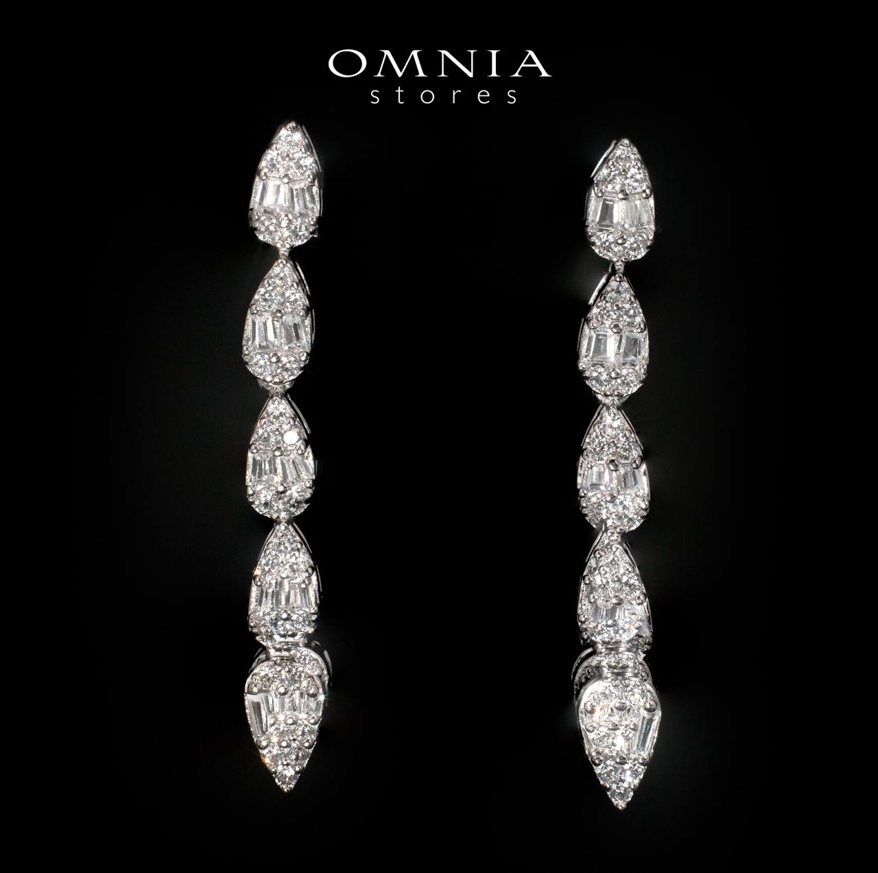 Elanie White Bridal Choker Full Set in 925 Silver High Quality Simulated Diamonds