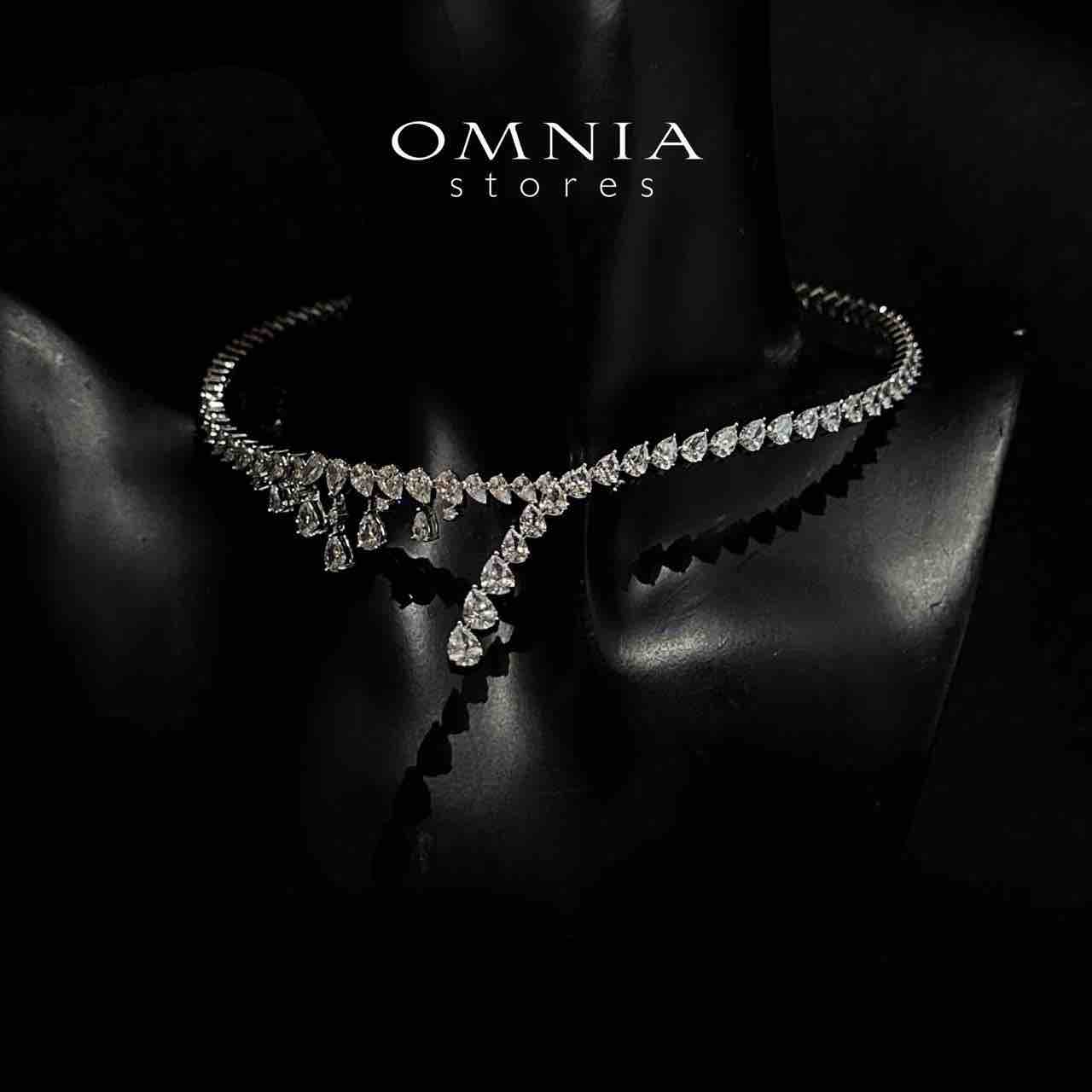 Ailyn White Choker Bridal Full Set in 925 Silver High Quality Simulated Diamonds