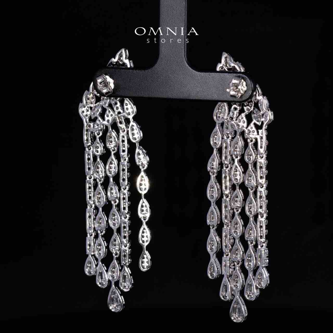 Maddie White Winged Drop Earrings in 925 Silver With High Quality Simulated Diamonds