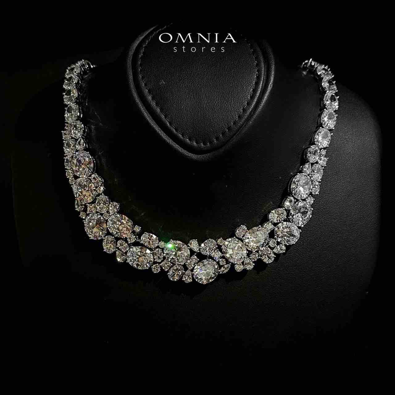 Artemis White Luxury Bridal Set with Round and Oval Cut Simulated Diamonds in High-Quality Rhodium Plated Finish