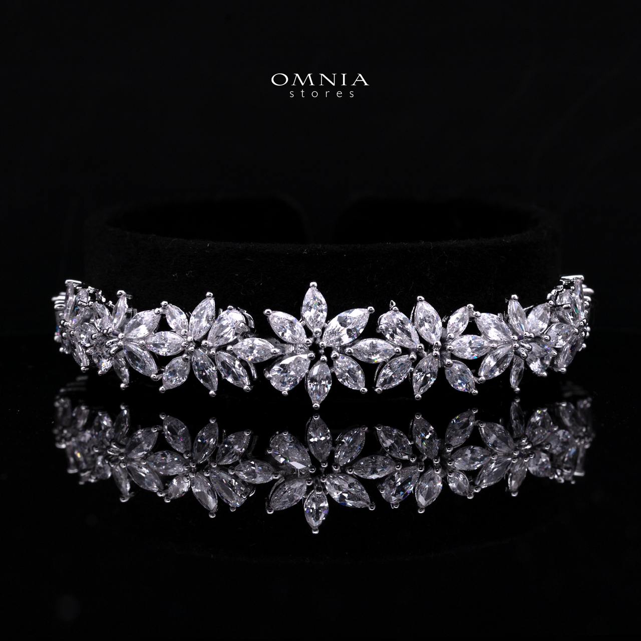 Fiona White Luxury Bridal Full Set in High Quality Rhodium Plated Zircon Stones