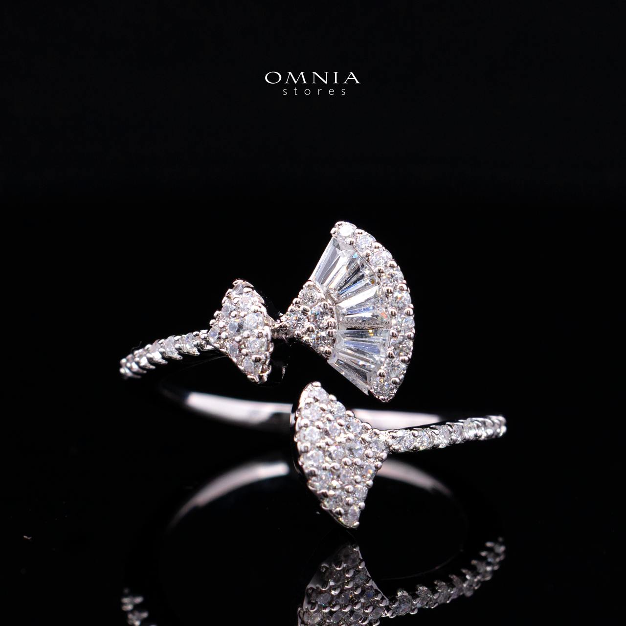 Omnia Keti Luxury Bridal White Full Set In High Quality Zircon Stone Rhodium Plated