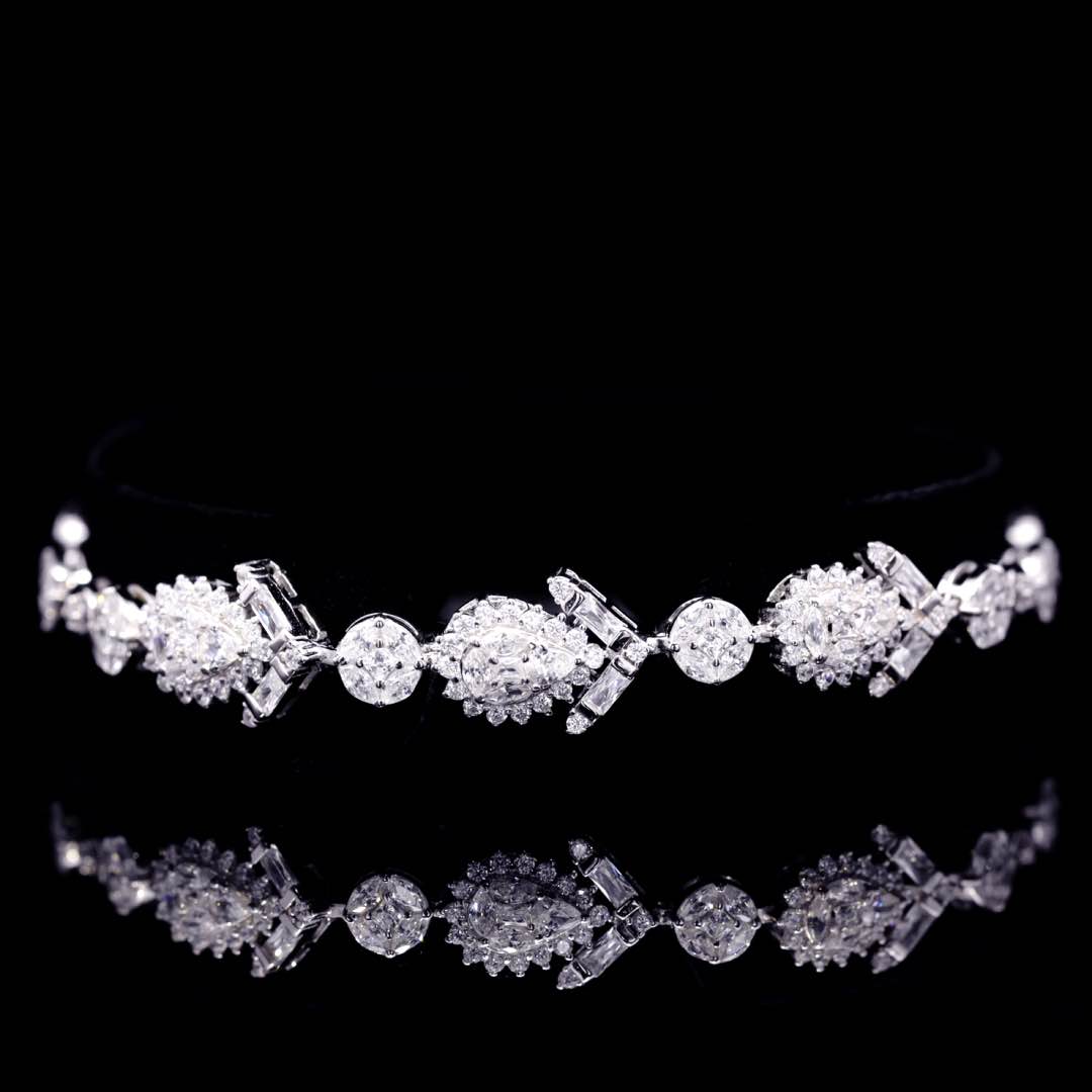 Omnia Hana White Bridal Full Set in 925 Silver High Quality Simulated Diamonds