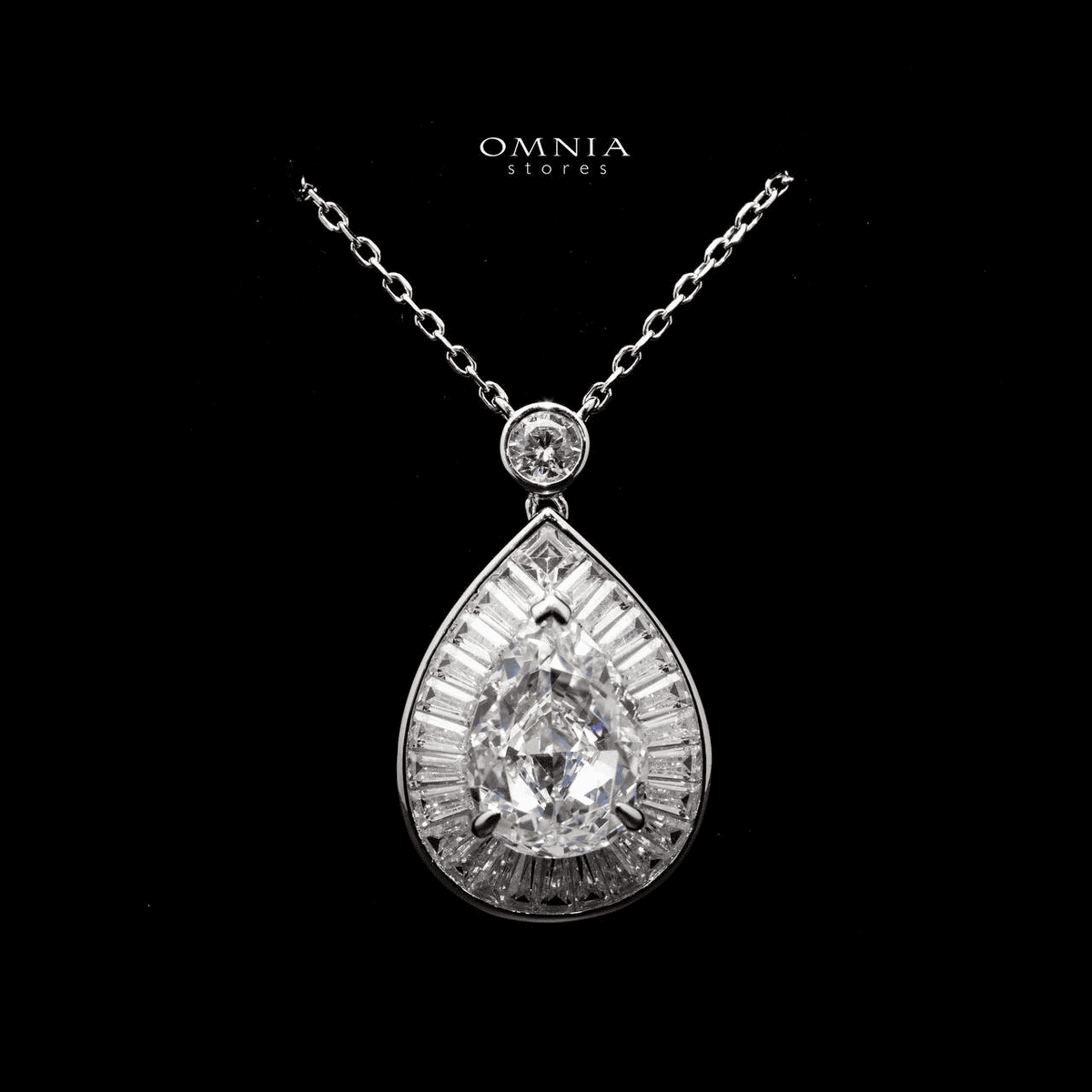 Omnia Asma Necklace in 92.5 Silver High Quality Simulated Diamonds - OMNIASTORES UAE
