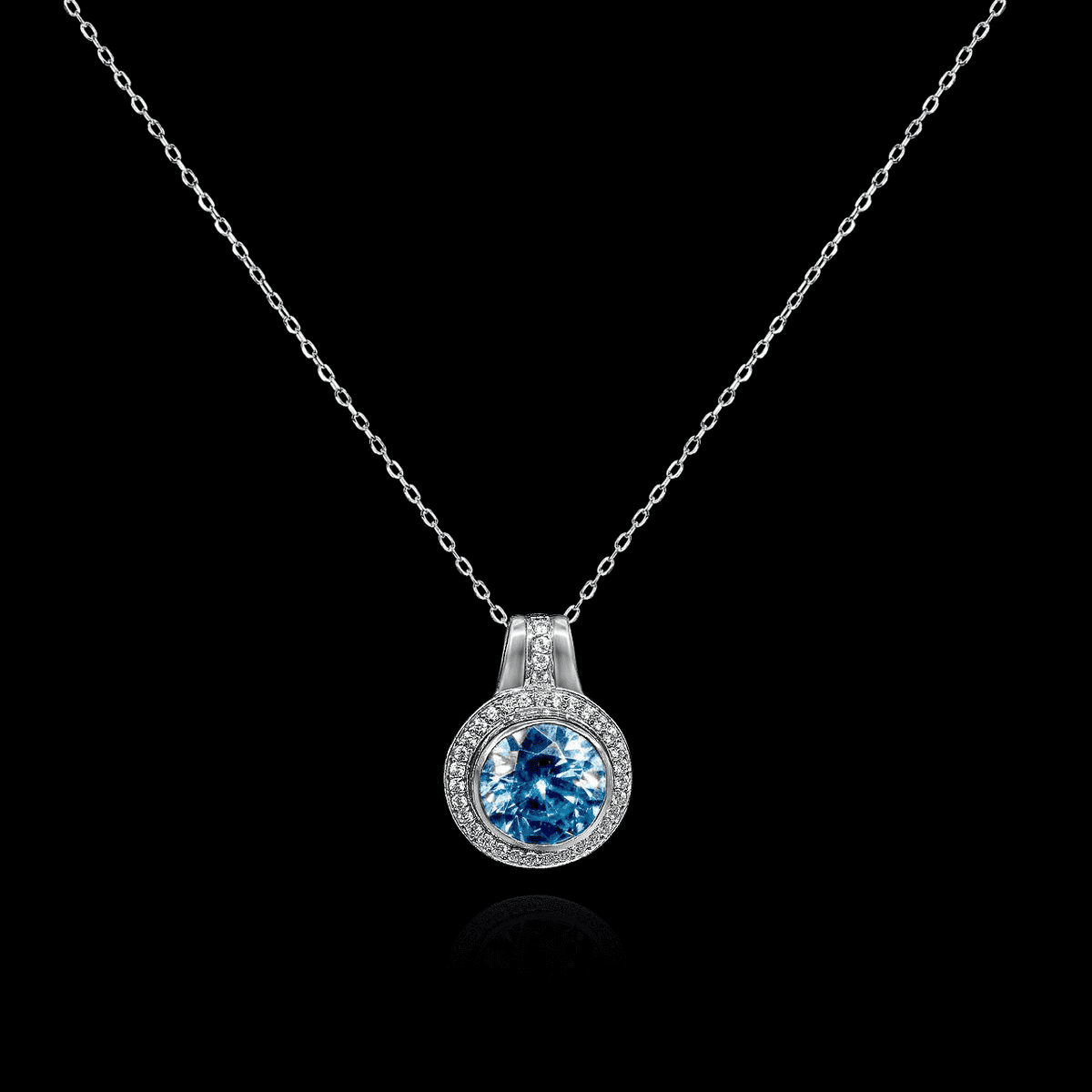 Omnia Alreem Necklace in 92.5 Silver In High Quality CZ Zircon Stone - OMNIASTORES UAE