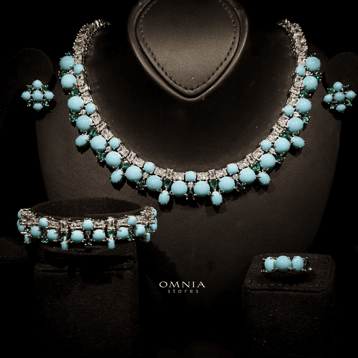 Omnia Rima Bridal Full Set in High Quality Simulated Diamonds - OMNIASTORES UAE
