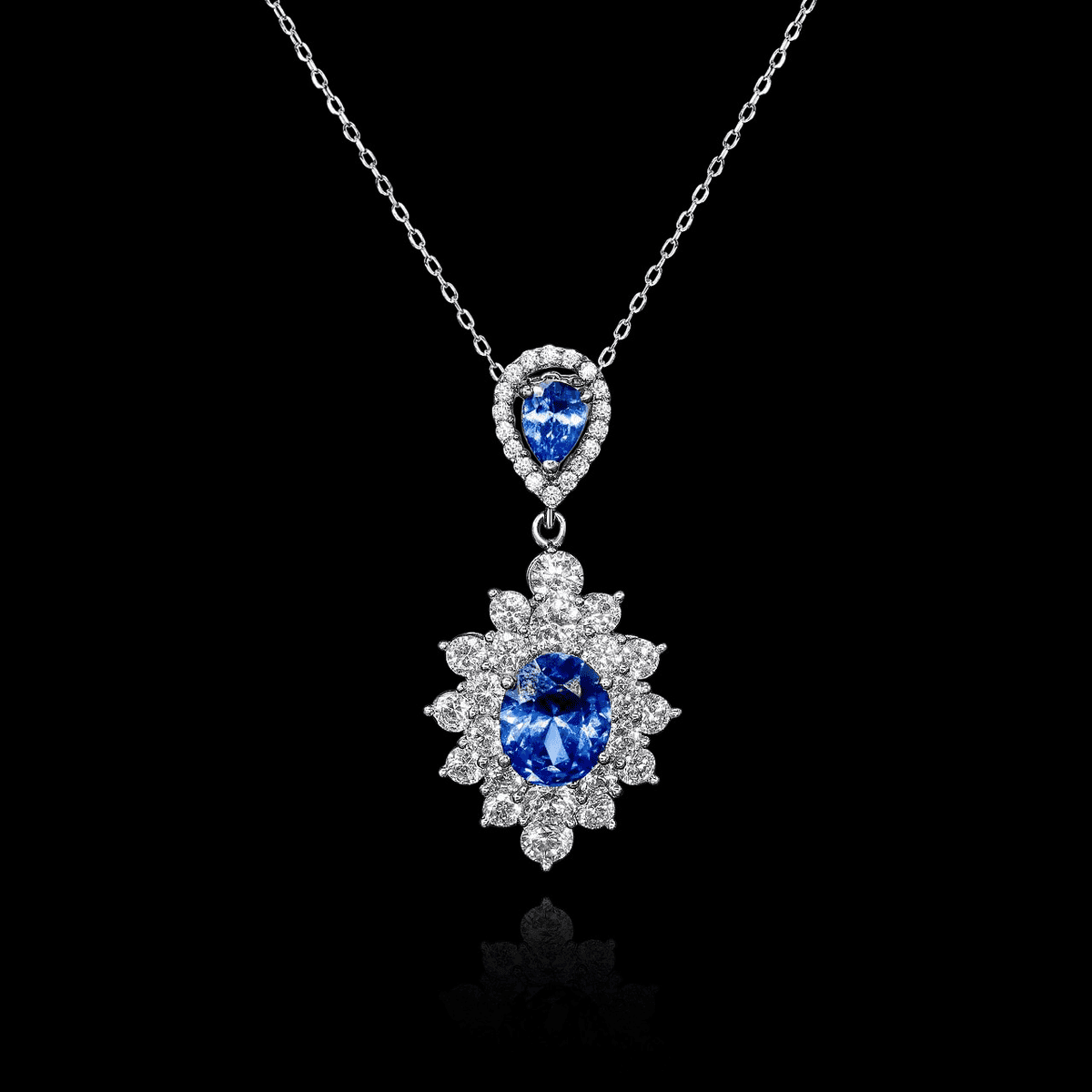 Omnia Ameera Necklace in 92.5 Silver In High Quality CZ Zircon Stone - OMNIASTORES UAE