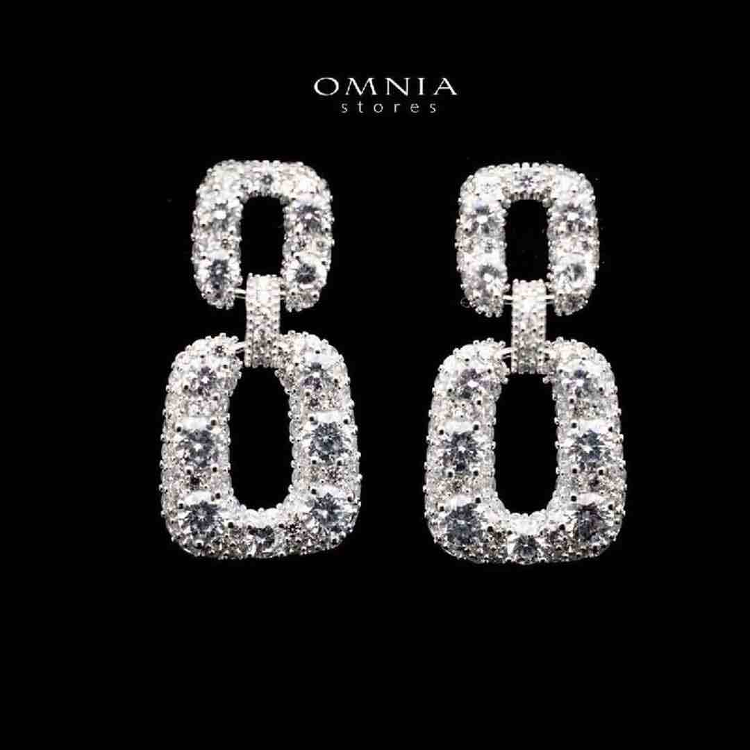 Omnia Amara Drop Earrings in 92.5 Silver With High Quality Zircon Stone