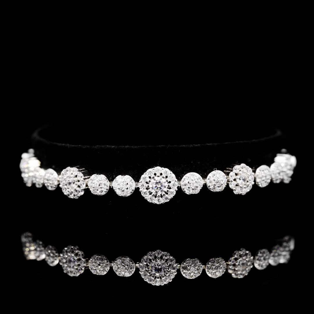 Omnia Salha White Bridal Full Set in 925 Silver High Quality Simulated Diamonds