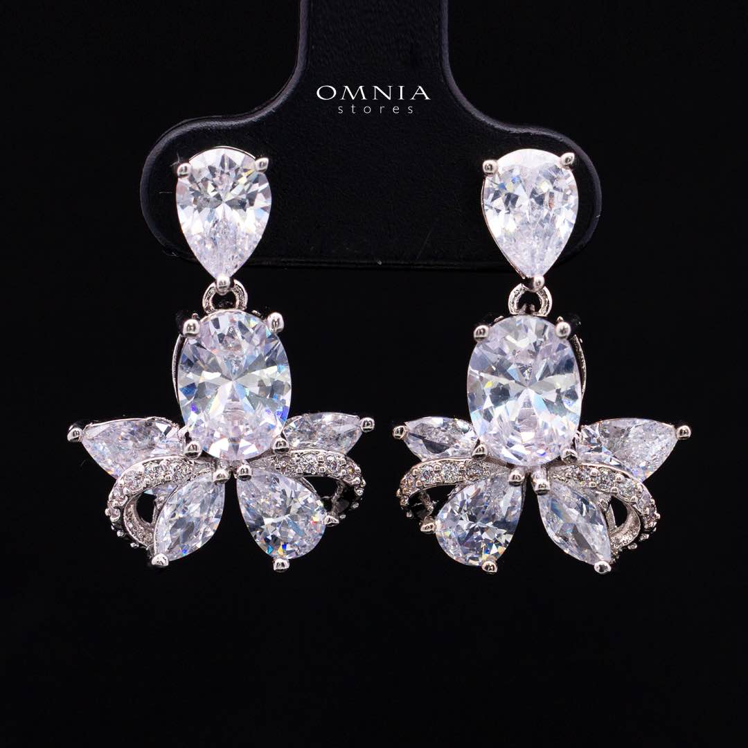 Omnia Muna White Bridal Full Set in High Quality Simulated Diamonds