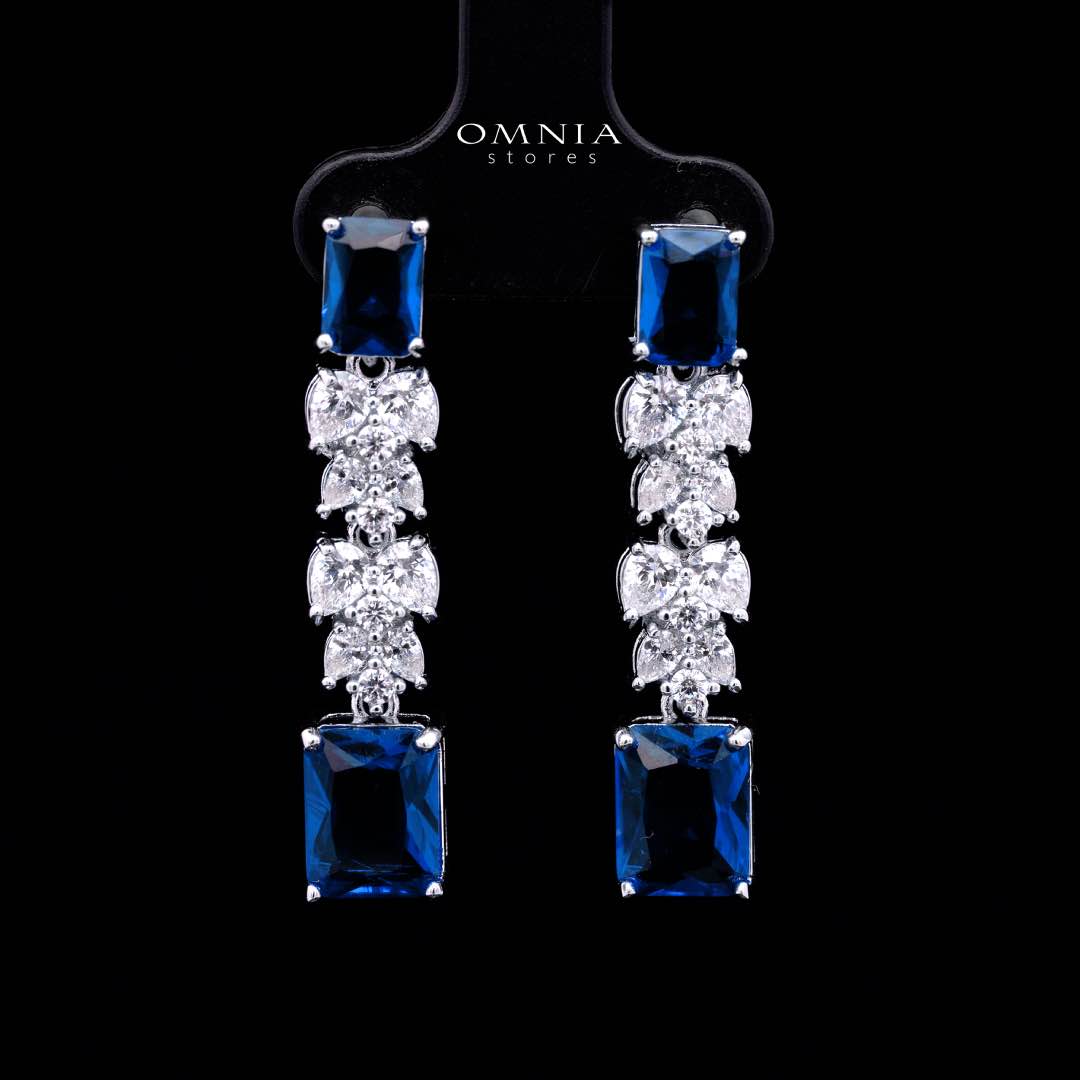 Omnia Amelia Blue Bridal Full Set in High Quality Simulated Diamonds