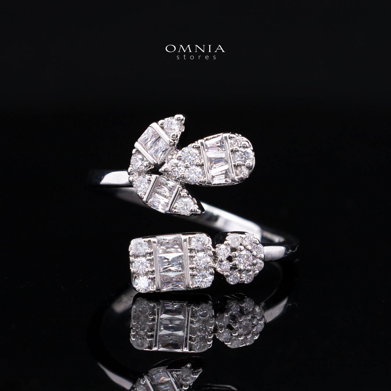 Zahida Elegant White Cascading Tassel Chandelier Bridal Full Set with Premium Zircon Stones, Rhodium-Plated Finish