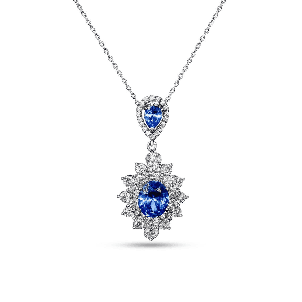 Omnia Ameera Necklace in 92.5 Silver In High Quality CZ Zircon Stone - OMNIASTORES UAE