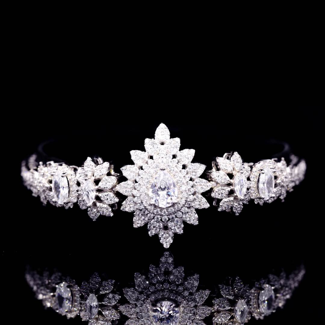 Osha White Bridal Full Set in 925 Silver High Quality Simulated Diamonds