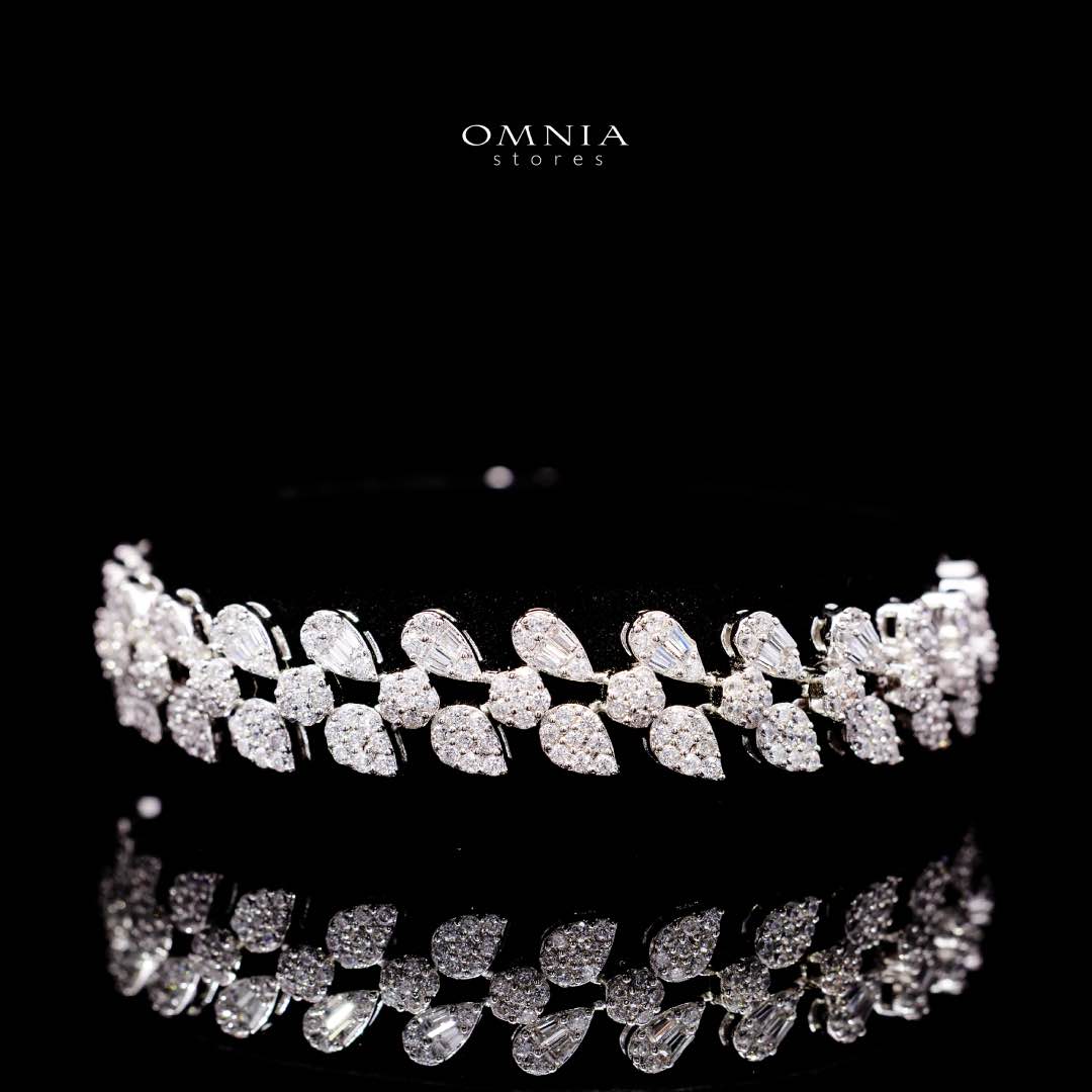 Omnia Amirat White Bridal Full Set in High Quality Zircon Stone Premium Rhodium Plated