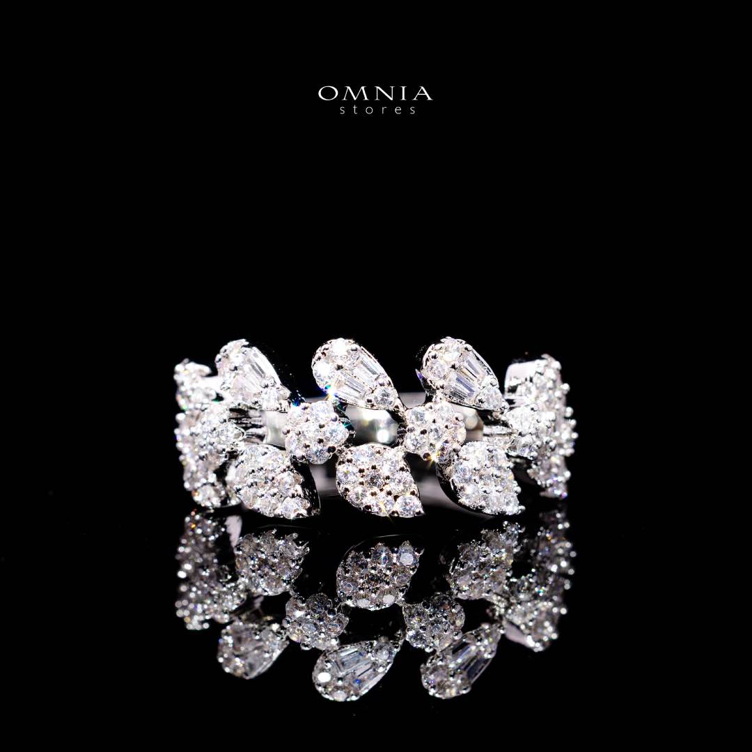 Omnia Amirat White Bridal Full Set in High Quality Zircon Stone Premium Rhodium Plated