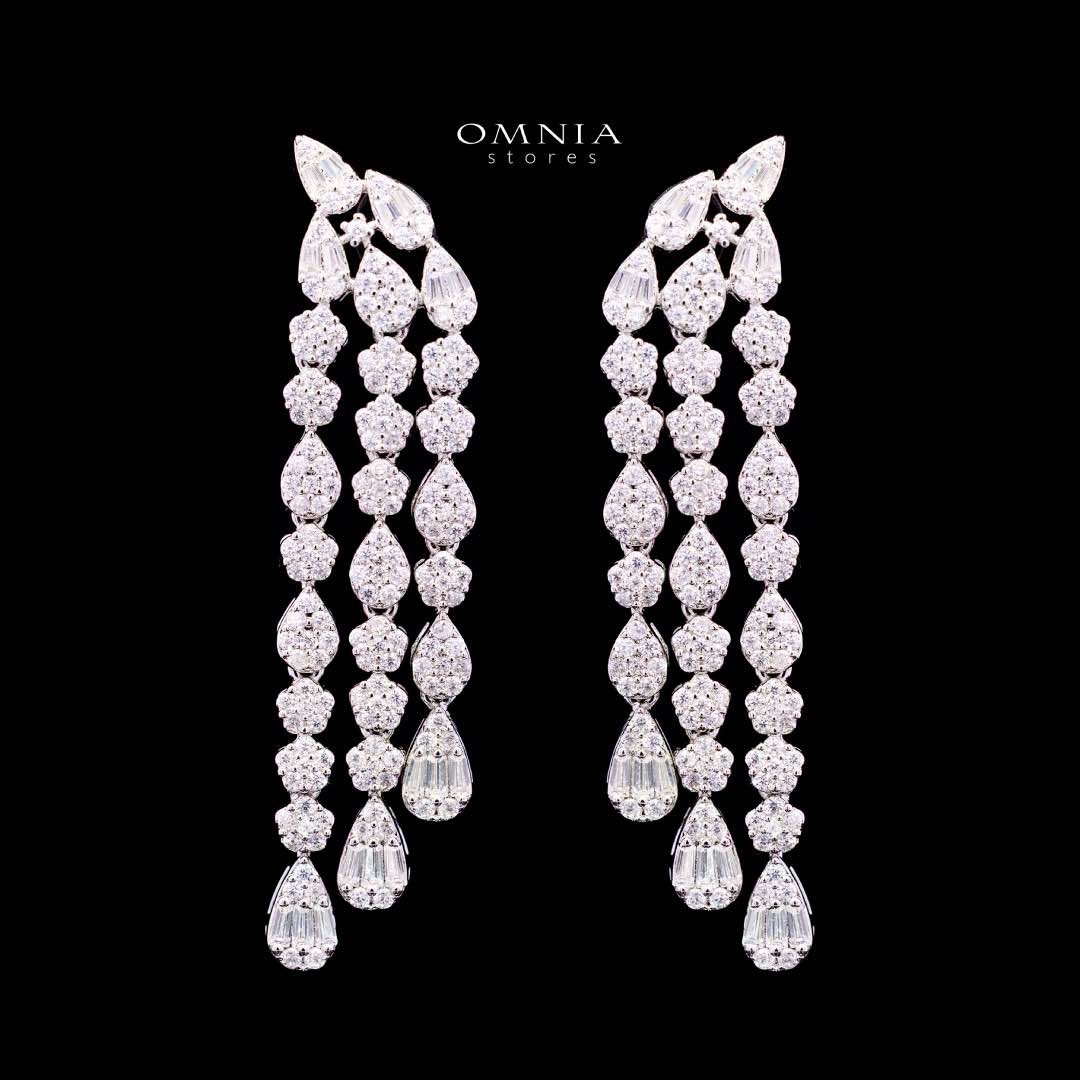 Omnia Amirat White Bridal Full Set in High Quality Zircon Stone Premium Rhodium Plated