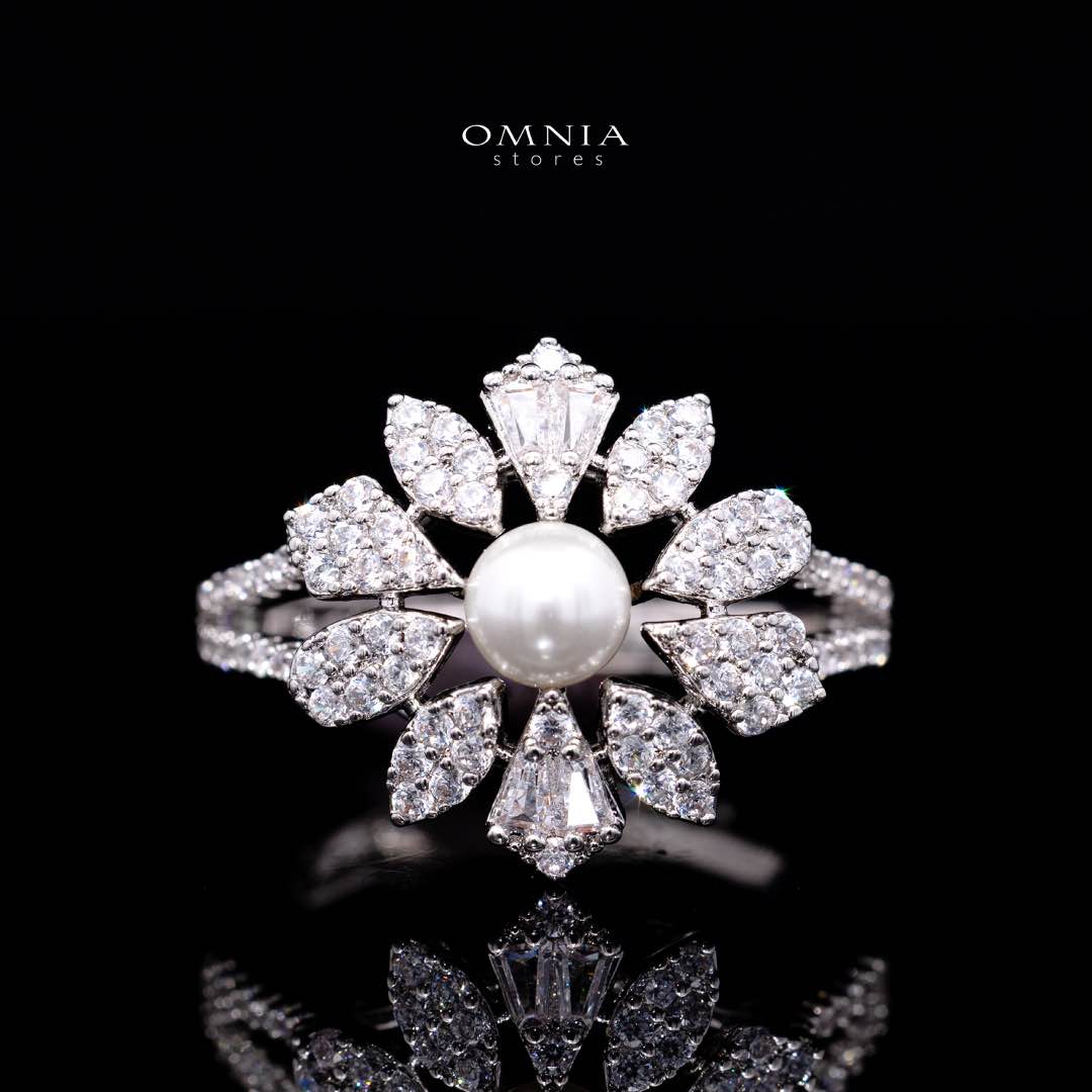 Omnia Maissa Bridal Full Set Accessories in High Quality Zircon Stone in Rhodium Plated