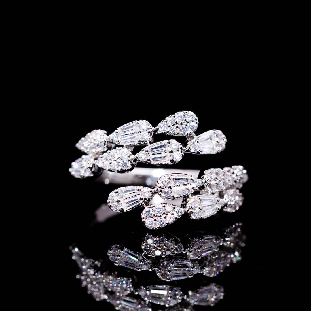 Omnia Dalilah White Luxury Bridal Full Set In High Quality Zircon Stone Premium Rhodium Plated