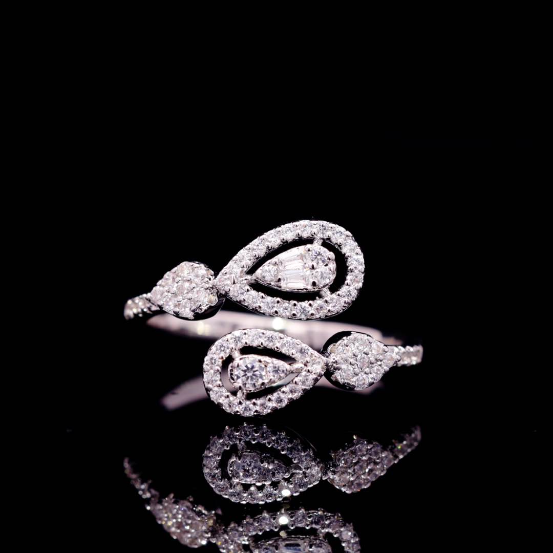 Omnia Kanzah Luxury Bridal White Full Set in High Quality Zircon Stone Premium Rhodium Plated