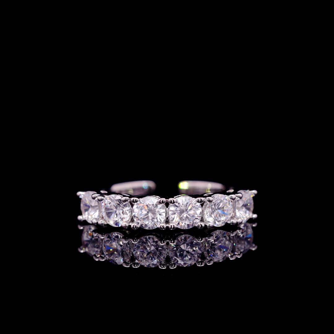 Omnia Ellen White Luxury Bridal Full Set in High Quality Zircon Stone Premium Rhodium Plated