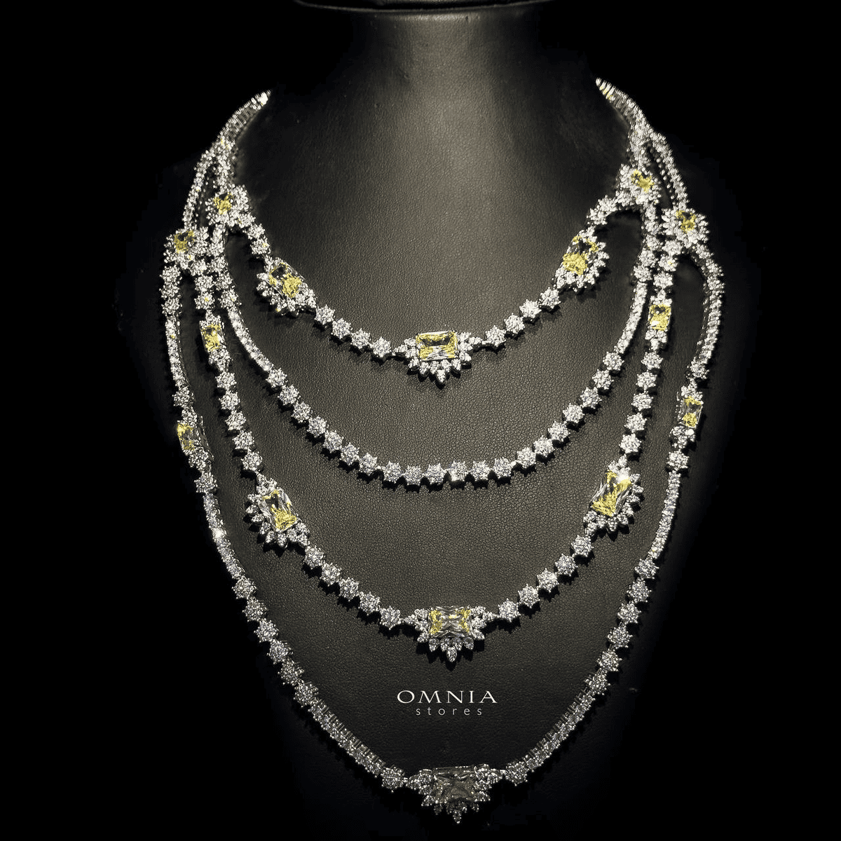 Omnia Blair Yellow Bridal Full Set High Quality Simulated Diamonds - OMNIASTORES UAE