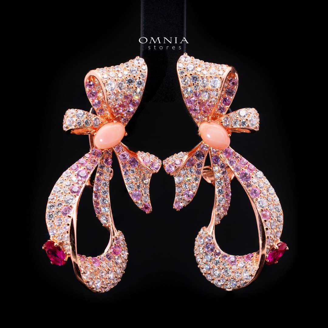 Omnia Aleen Clip Earrings 92.5 Silver High Quality Simulated Diamonds