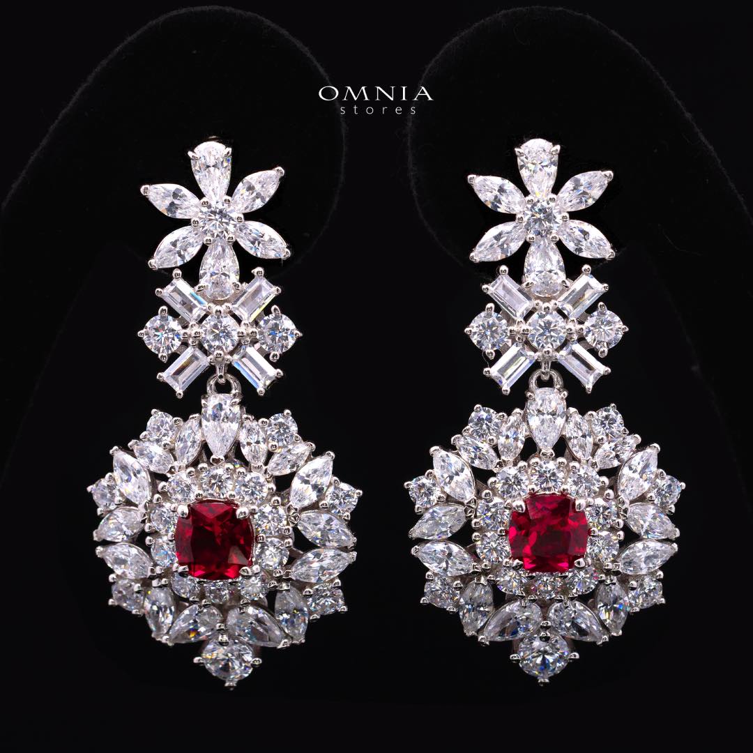 Omnia Alhan Necklace , Earrings & Ring Set in 925 Silver with Pear-Cut High-Quality Simulated Diamonds