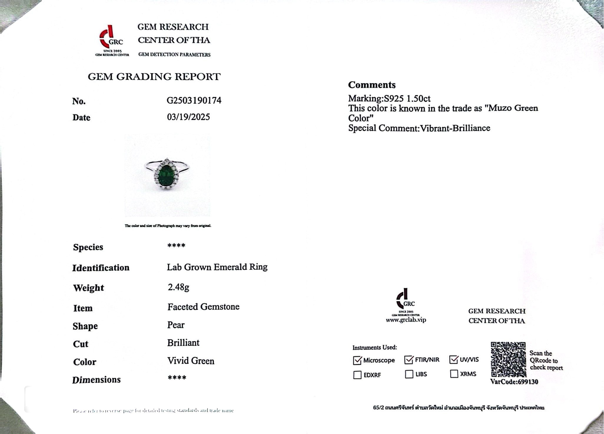 Omnia Ibtihal Green Ring 92.5 Silver Certified in High Quality Lab Grown Emerald Stone - OMNIASTORES UAE