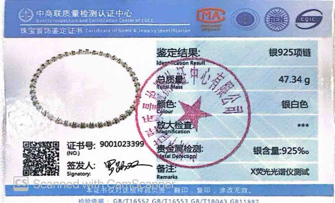 Omnia Aasima White and Glod Necklace In 925 Silver High Quality Certified Lab Crafted Stones 42cm - OMNIASTORES UAE