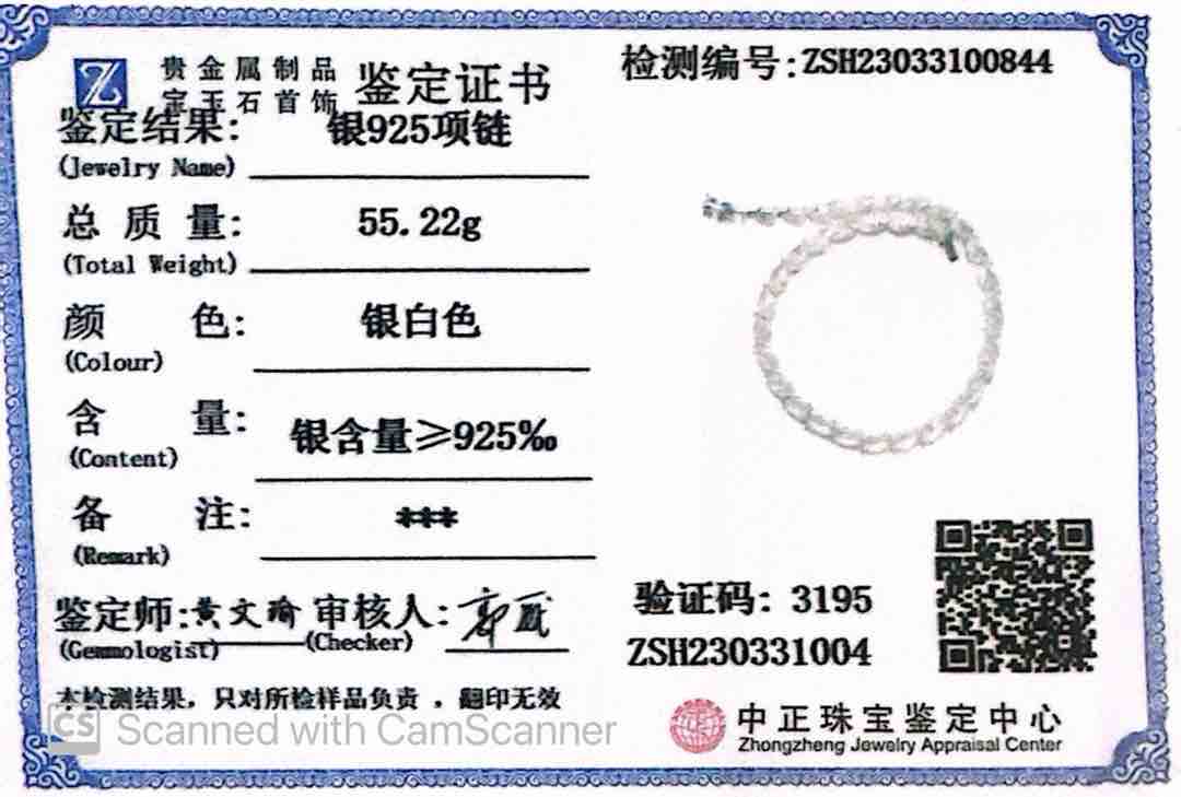 Omnia Nazia White Necklace In 925 Silver High Quality Certified Lab Crafted Stones - OMNIASTORES UAE