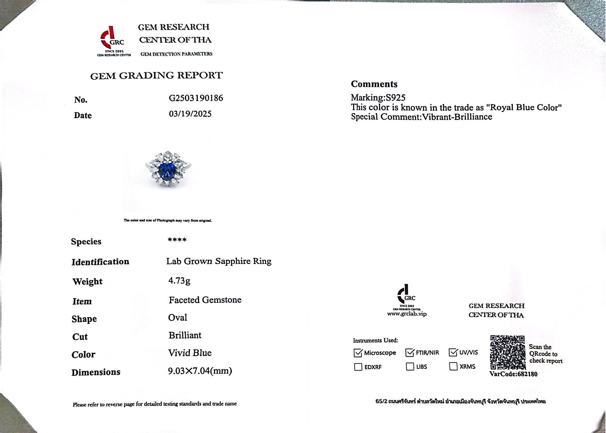 Omnia Hazar Blue Ring 92.5 Silver Certified in High Quality Lab Grown Sapphire Stone - OMNIASTORES UAE