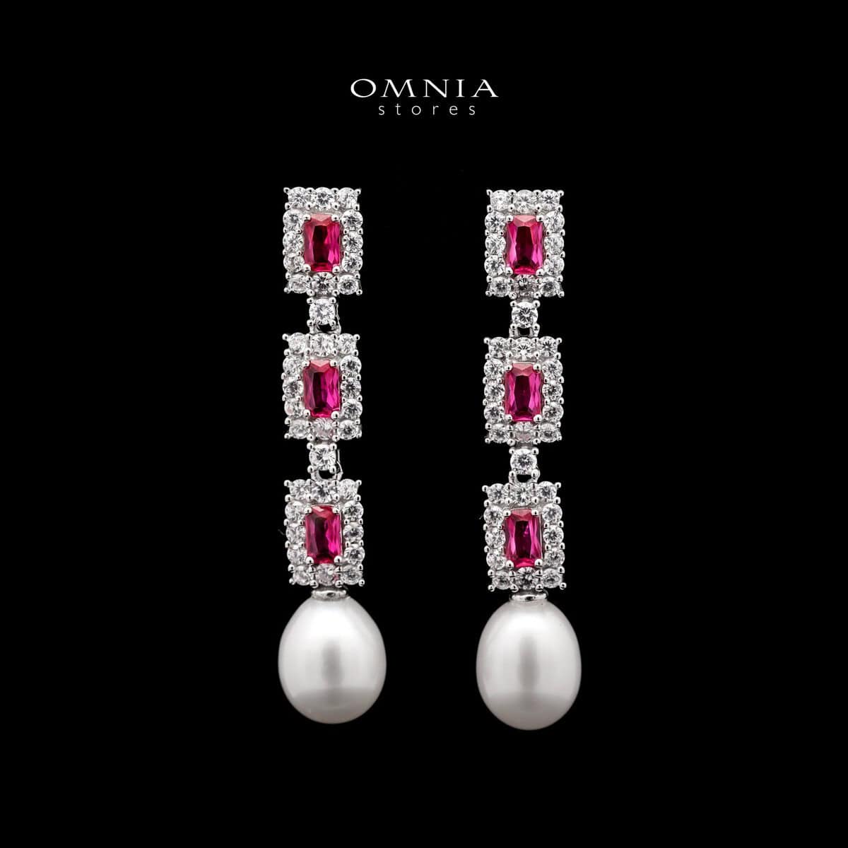 Omnia Arleth Multi-Color Real Pearl Set with Bow Accent and High-Quality Simulated Diamonds, Featuring a Double-Strand Design - OMNIASTORES UAE