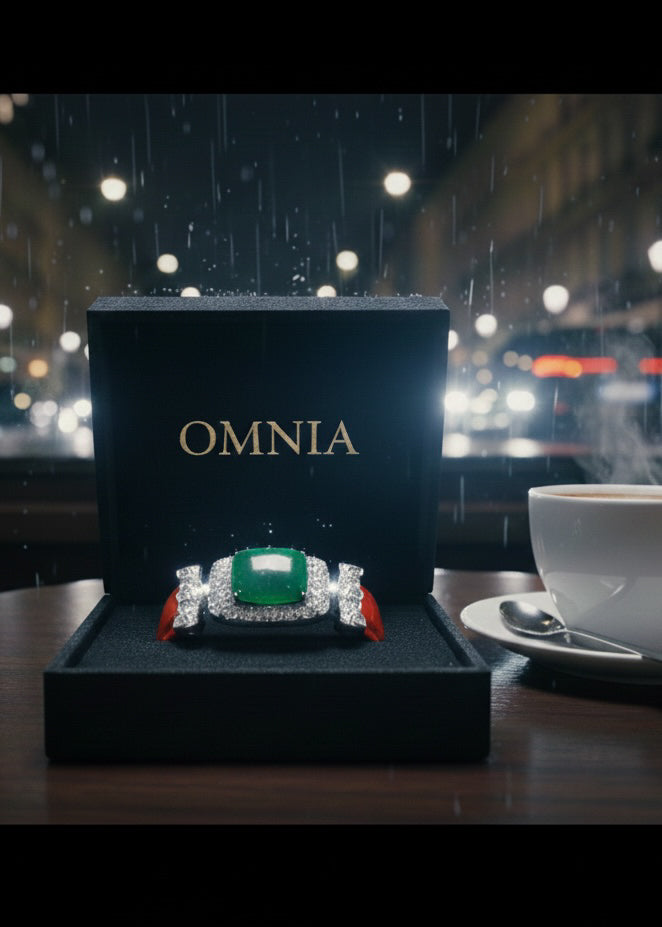 Omnia Nafiseh Red Genuine Leather Belt Bracelet With High Quality Lab Crafted Stones In 925 Silver