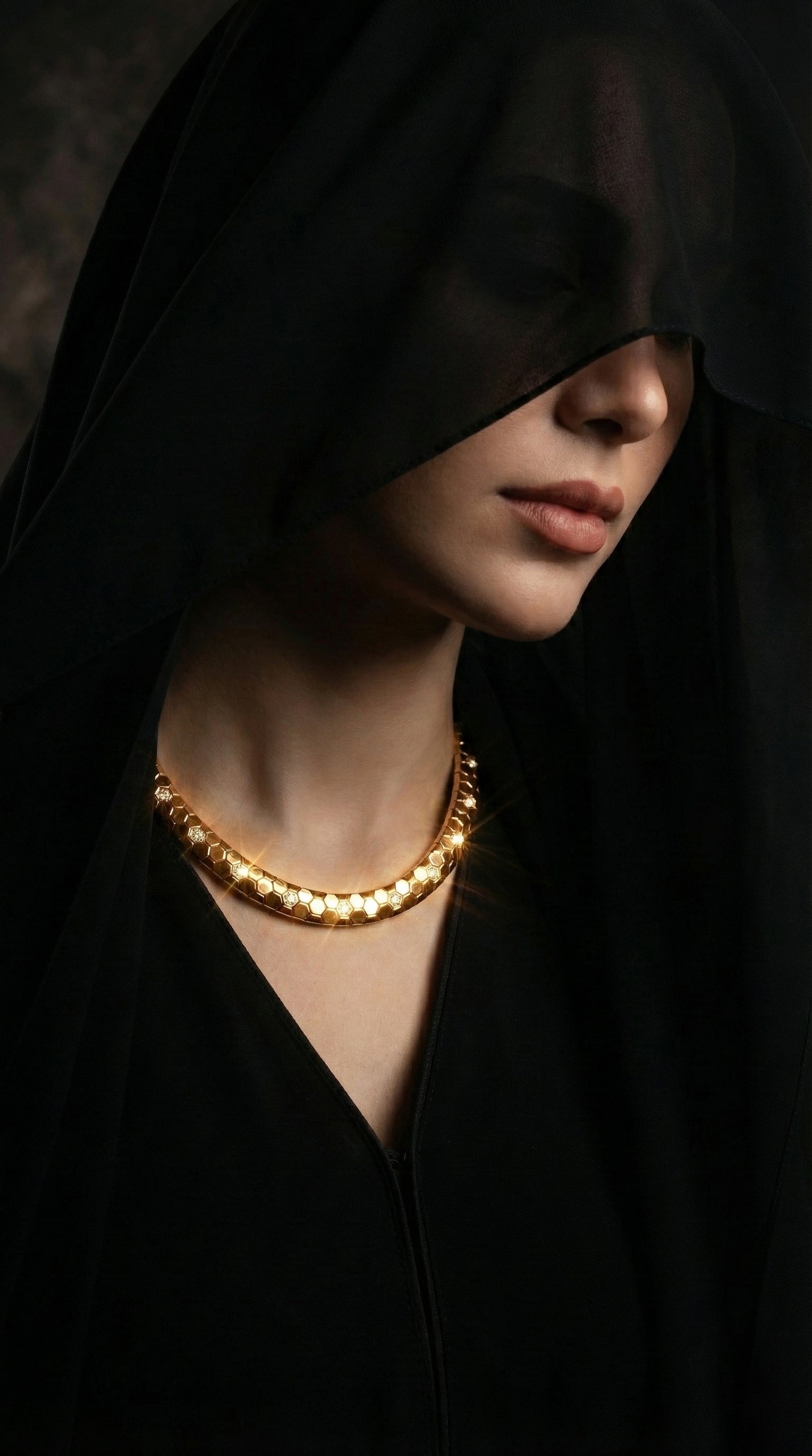 Omnia Aleeza Rose Gold Necklace With High Quality Lab Crafted Stones In 925 Silver