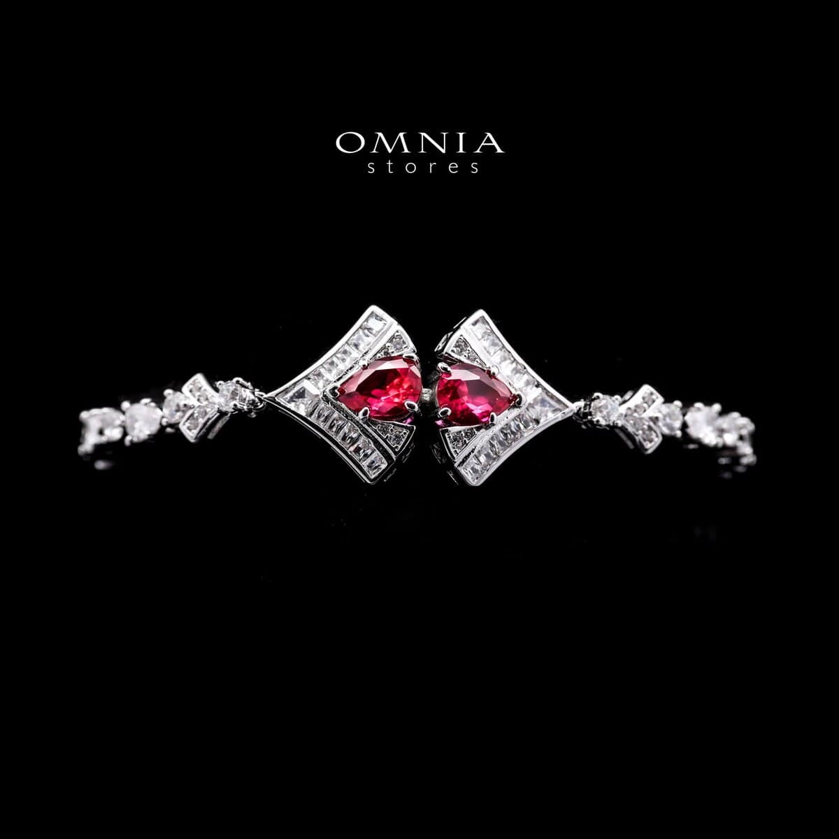 Omnia Elizabeth Maroon & White Luxury Full Jewelry Set - OMNIASTORES UAE
