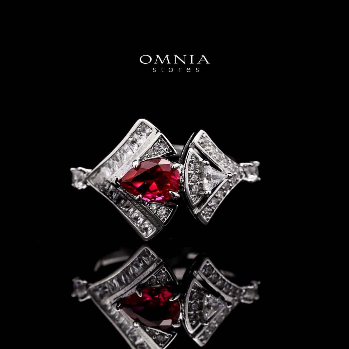 Omnia Elizabeth Maroon & White Luxury Full Jewelry Set - OMNIASTORES UAE