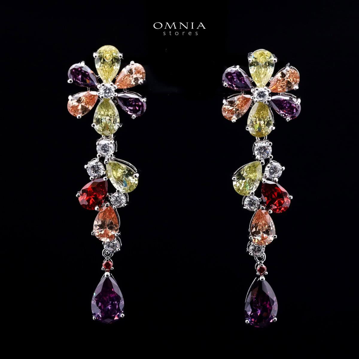 Omnia Amna Bridal Full Set in High Quality Simulated Diamonds - OMNIASTORES UAE