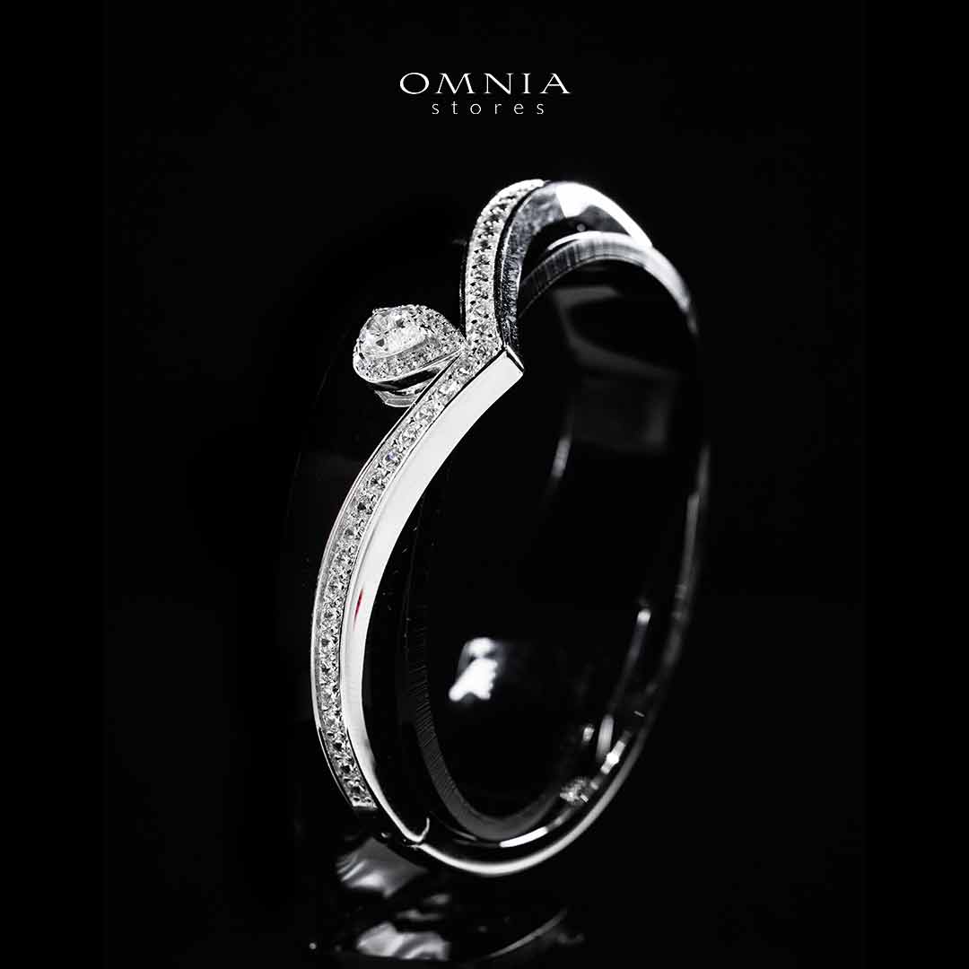 Omnia Asiyah Silver Bangle In 925 Silver High Quality Certified Lab Crafted Stones - OMNIASTORES UAE