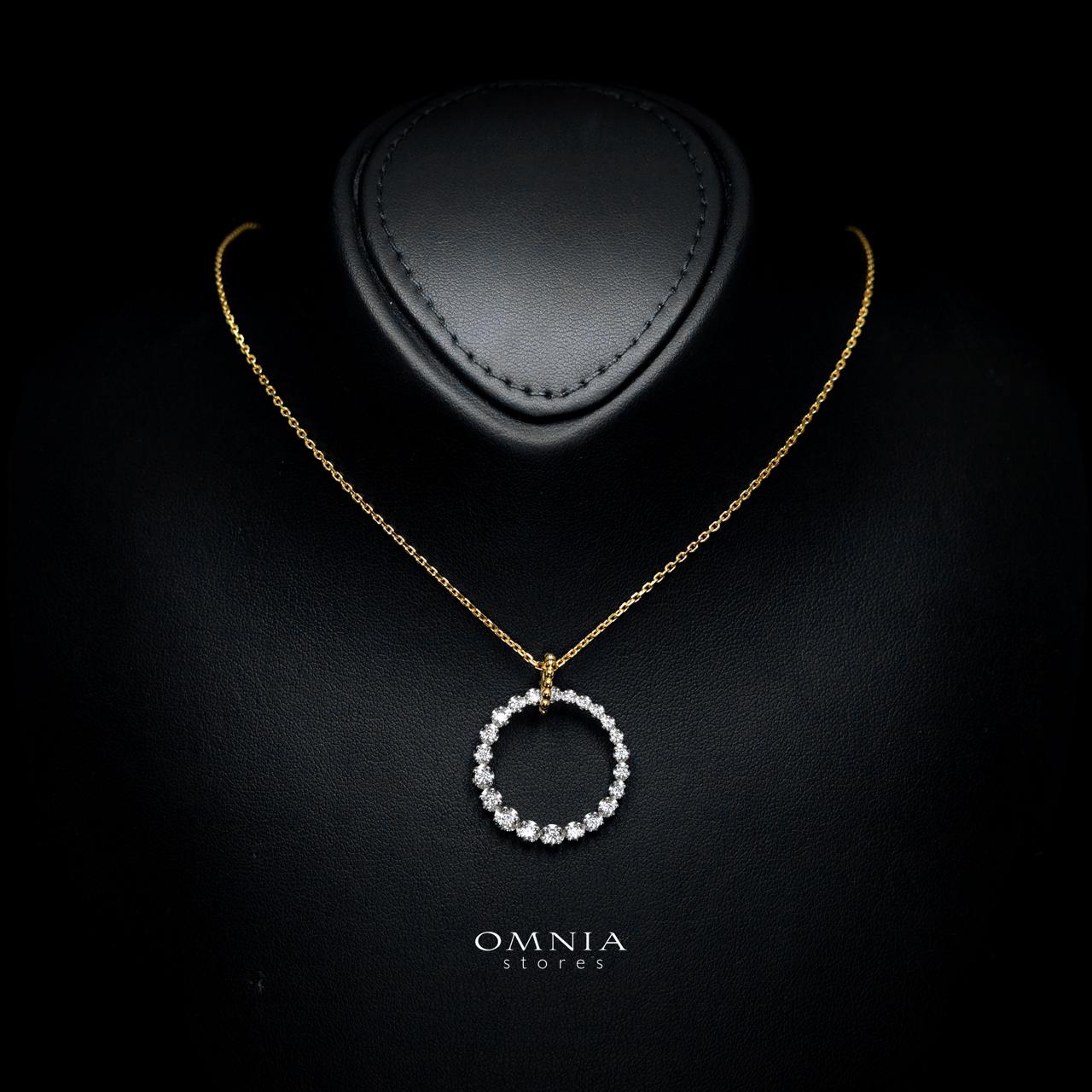 Leilani Gold-Plated Necklace with Certified Premium Simulated Diamonds in 925 Sterling Silver