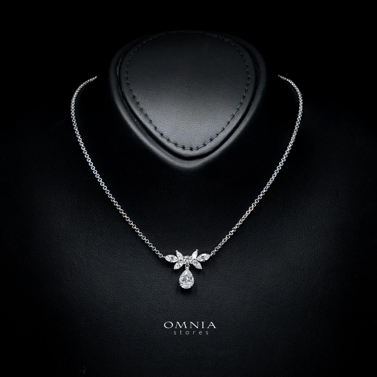 Brittany Necklace with Certified Premium Simulated Diamonds in 925 Sterling Silver