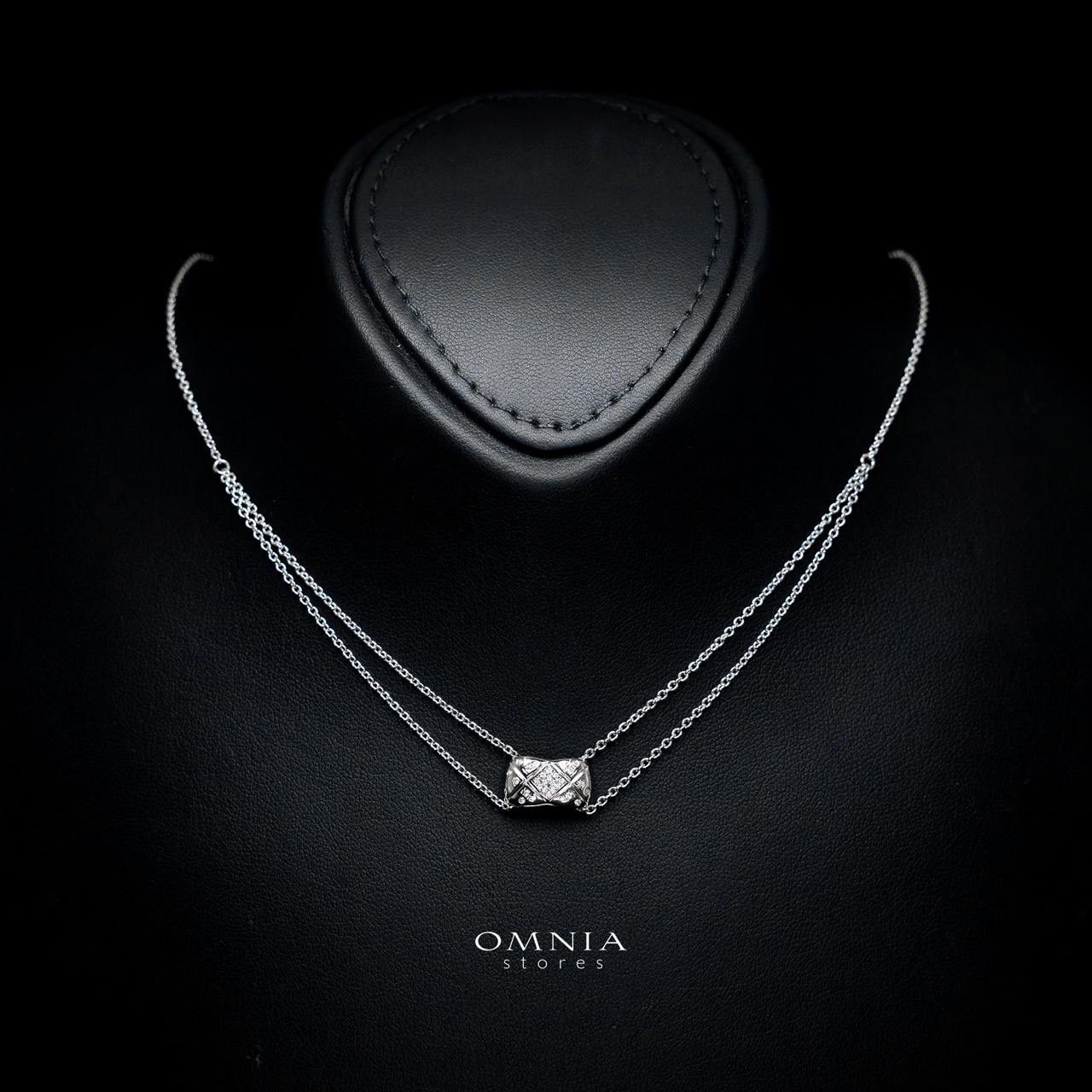 Brina Necklace with Certified Premium Simulated Diamonds in 925 Sterling Silver