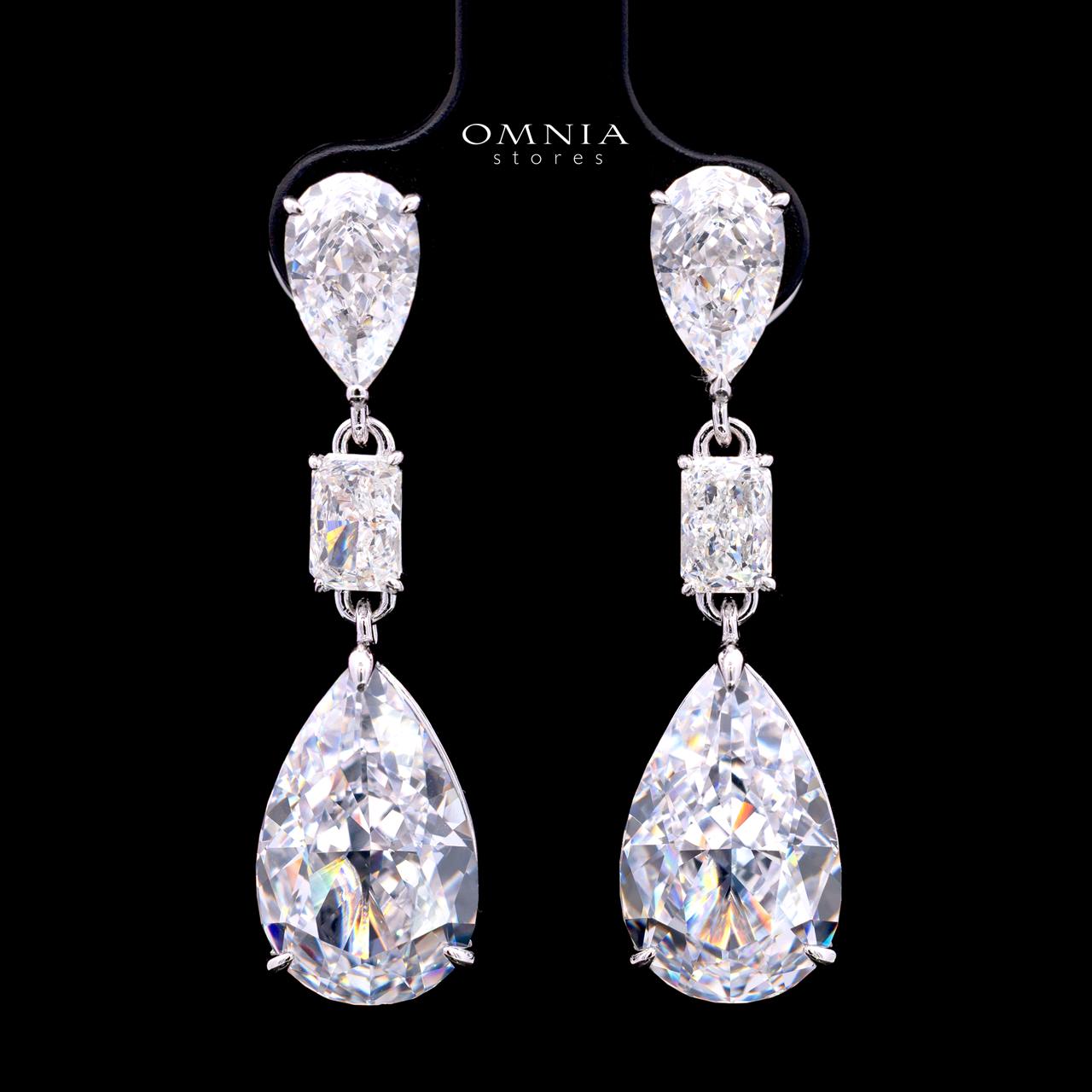 Zephanie Earrings with Certified Premium Simulated Diamonds in 925 Sterling Silver