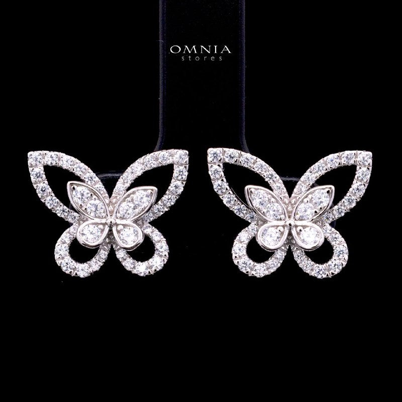 Ayanna Butterfly Earrings with Certified High-Quality Premium Simulated Diamonds in 925 Sterling Silver