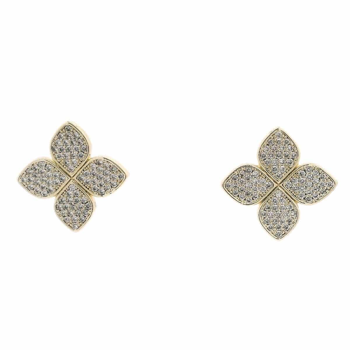 Omnia Golden Clove Set with High-Quality Simulated Diamonds Gold Plated - OMNIASTORES UAE