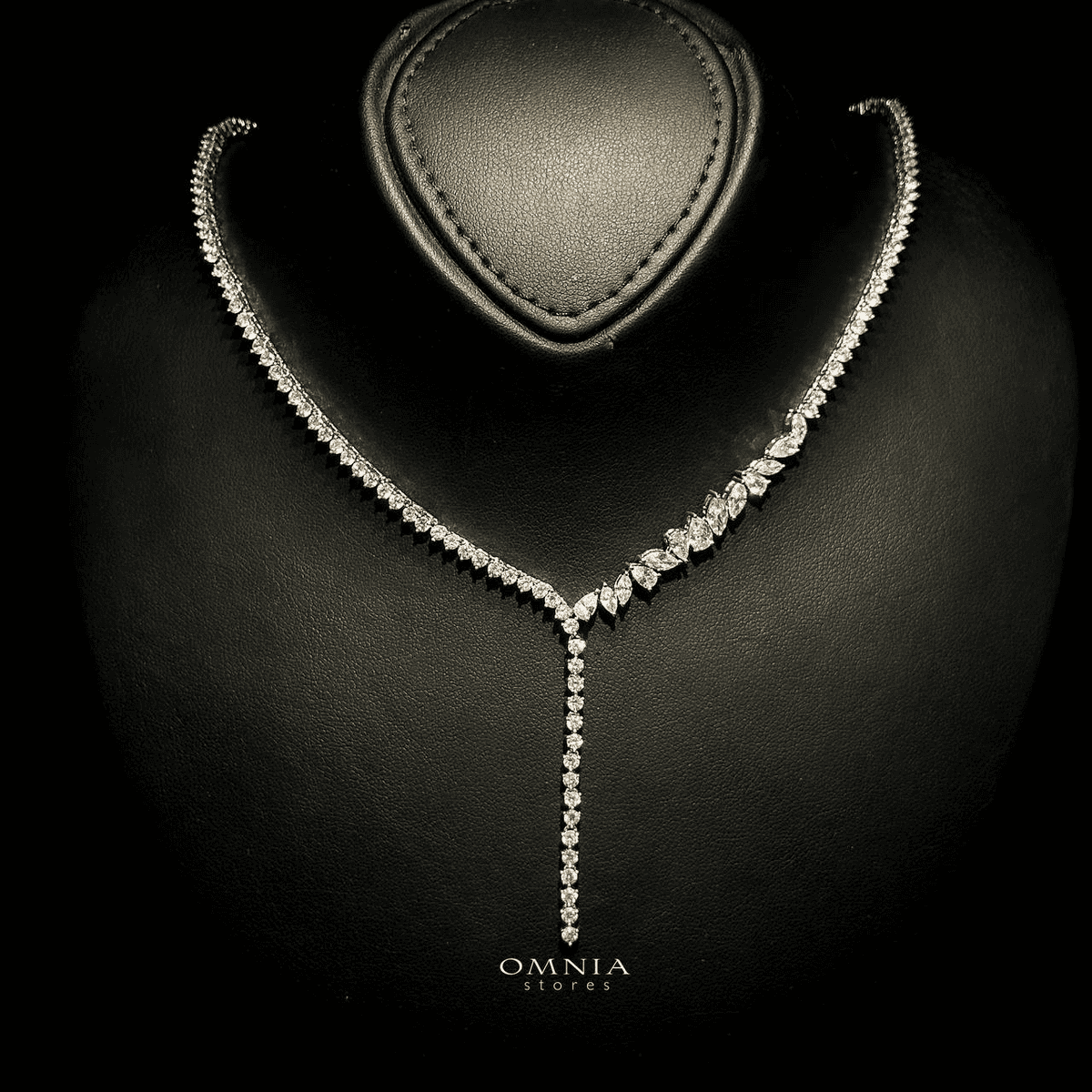 Omnia Claire White Bridal Full Set in High Quality Zircon Stone in Rhodium Plated - OMNIASTORES UAE