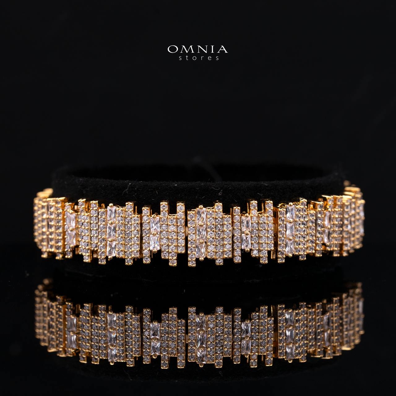 Eshaal Gold Bridal Full Set in High Quality Premium Zircon Stone in Rhodium Plated