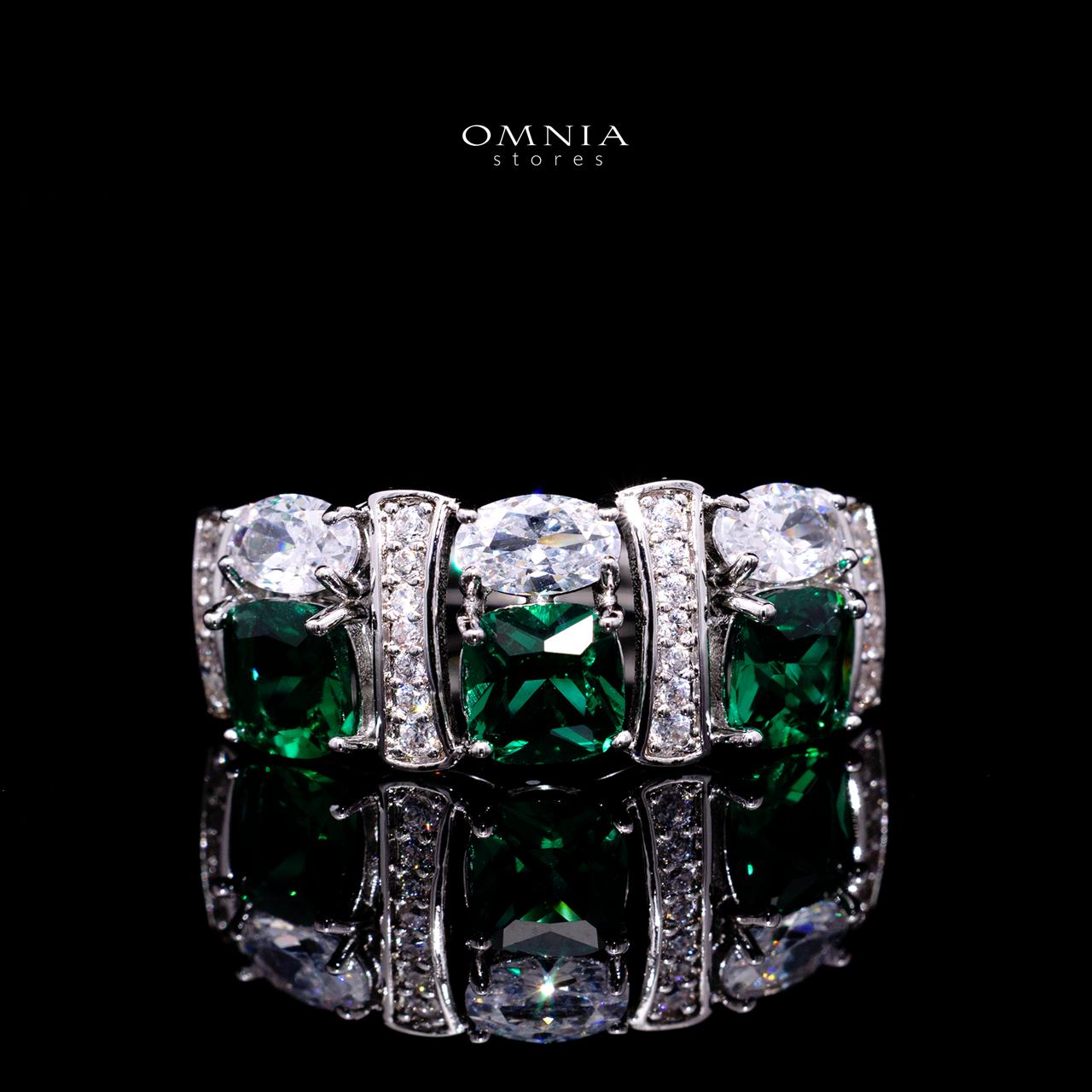 Marley Green Bridal Full Set with High-Quality Simulated Diamonds – Rhodium Plated