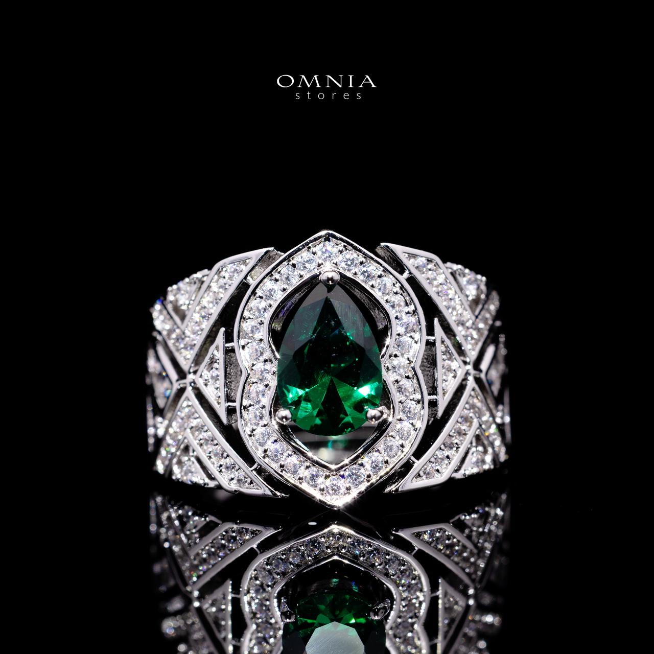Daryan Green Luxury Bridal Full Set with High-Quality Simulated Diamonds – Rhodium Plated