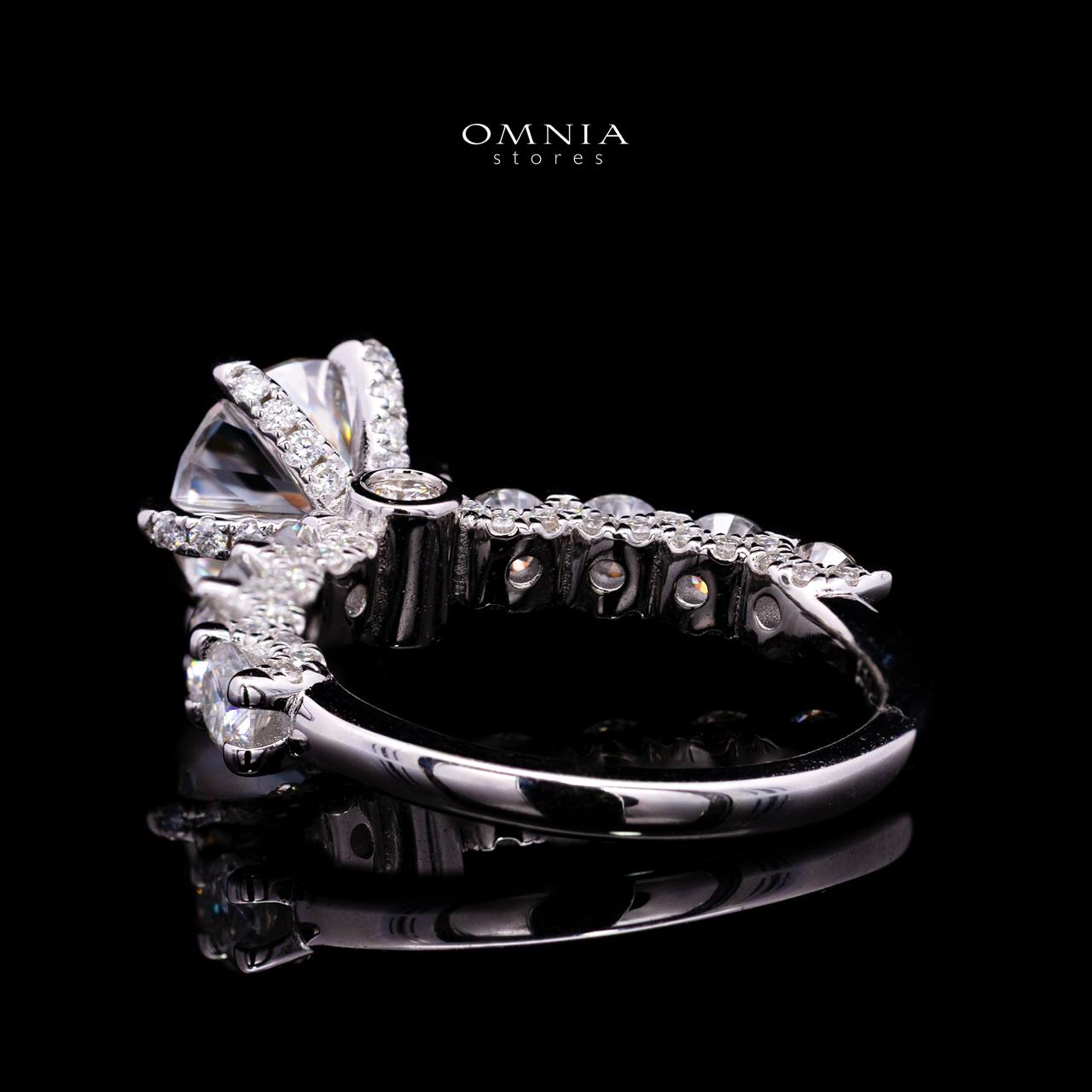 Fabia Ring with Certified High-Quality Premium Simulated Diamonds in 925 Sterling Silver